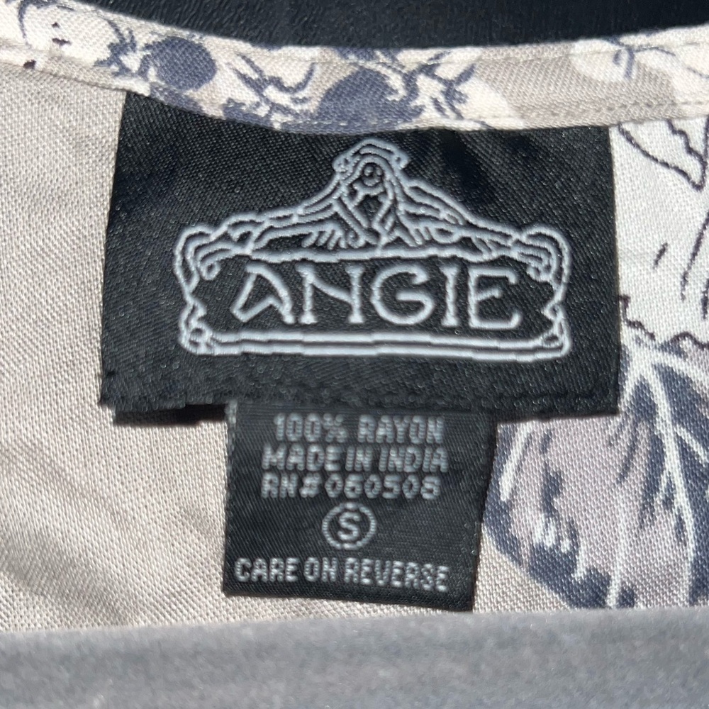 Angie Floral Front knot Hi Low Peplum style crop top size Small EUC - Picture 4 of 7